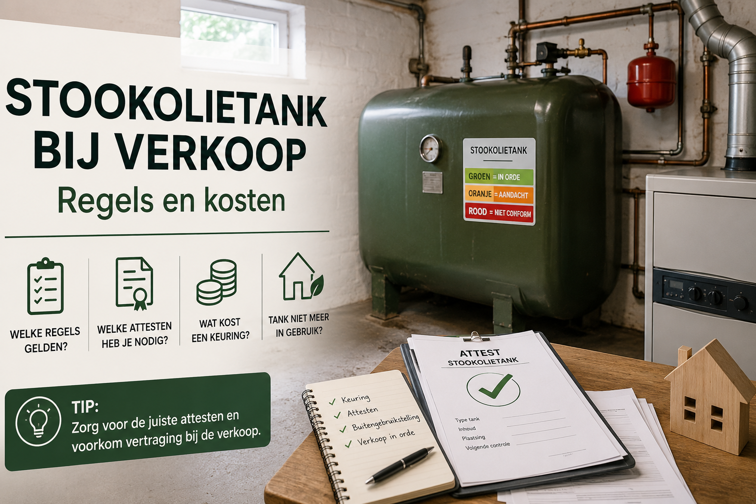 Stookolietank bij verkoop: regels en kosten